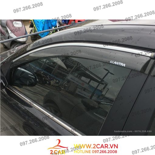 Vè che mưa xe Huyndai Elantra 2016 - 2021 chỉ mạ crom cao cấp- Giá 1 bộ - Hình ảnh 5