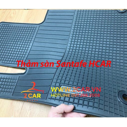 Thảm lót sàn cao su xe Hyundai Santafe 2019-2023 thương hiệu Hcar Hàng Cao Cấp - Hình ảnh 5
