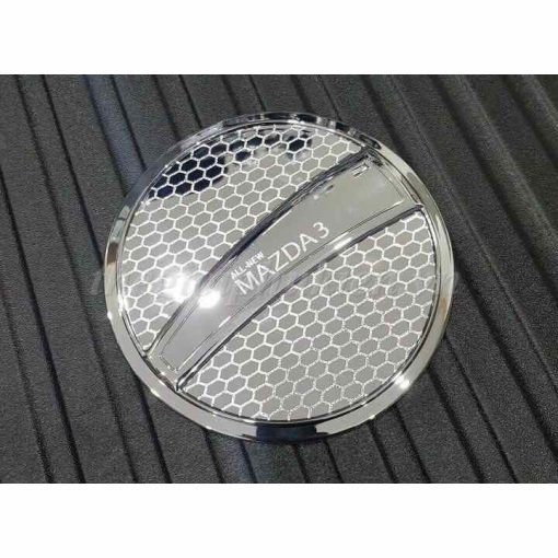 Ốp Nắp Bình Xăng Xe Mazda 3, mazda3 2020 2021 2022 2023 mạ Crom/ Carbon/ Cacbon cao cấp - Hình ảnh 4