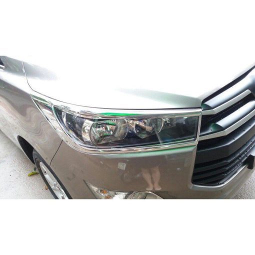 Ốp viền đèn pha, hậu xe Toyota Innova 2017 2018 2019 2020 2021 2022 2023 mạ crom cao cấp - Hình ảnh 6