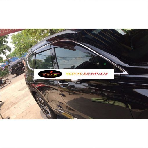 Vè che mưa xe Hyundai Santafe 2016- 2017- 2018- 2019- 2020- 2021- 2022-2023 chỉ mạ Crom (hàng cao cấp) - Hình ảnh 4