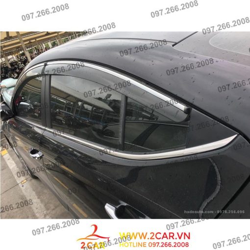 Vè che mưa xe Huyndai Elantra 2016 - 2021 chỉ mạ crom cao cấp- Giá 1 bộ - Hình ảnh 6