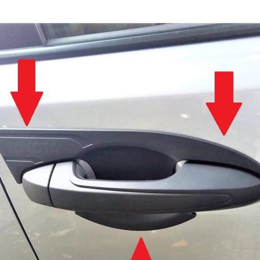 Ốp Tay Nắm, Hõm Cửa Xe Toyota Fortuner 2017- 2021, 2022, 2023 Hàng nhựa màu Đen Cao Cấp - Hình ảnh 6