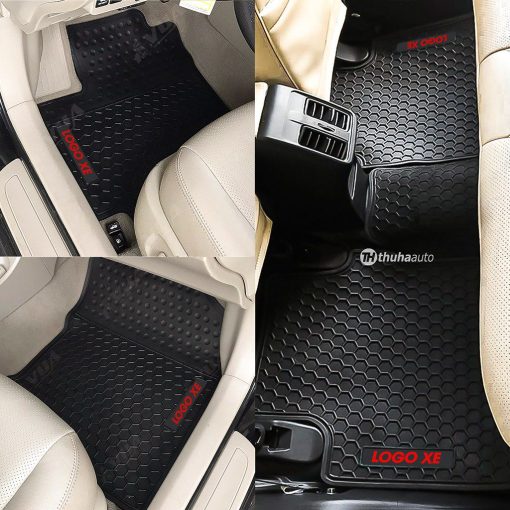 Thảm lót sàn cao su xe Fortuner 2008- 2021, 2022, 2023 mẫu 3 hàng ghế thiết kế vừa vặn không mùi dễ dàng vệ sinh - Hình ảnh 9