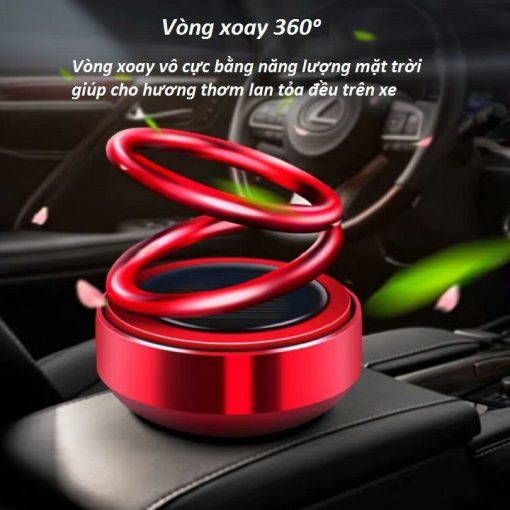 Khử mùi ô tô,Vòng xoay vô cực sáp thơm khử mùi cho ô tô tự quay bằng năng lượng mặt trời - Hình ảnh 3