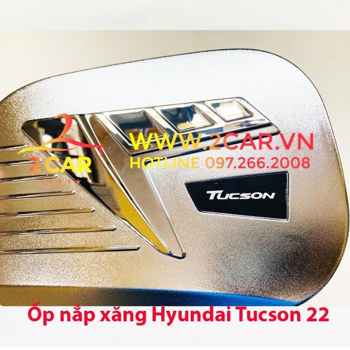 Ốp nắp bình xăng xe Hyundai Tucson 2022 2023 Mạ crom cao cấp - Hình ảnh 5