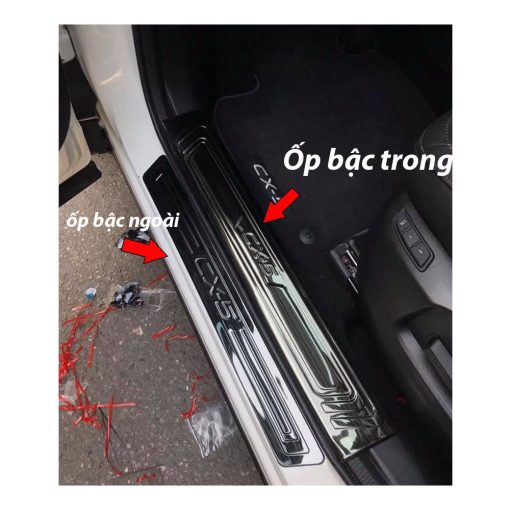 Ốp bậc cửa, Nẹp bước chân CARBON Xe Mazda CX5, CX-5 2018 2019 2020 2021 2022 2023 Vân cacbon cao cấp - Hình ảnh 3