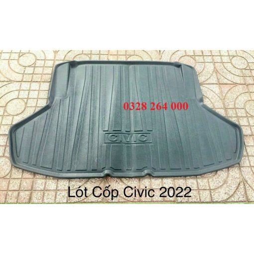 Lót cốp nhựa dẻo xe Honda Civic 2022 2023 cao cấp- Hàng dày dặn - Ảnh 4