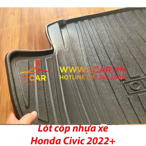 Lót cốp nhựa dẻo xe Honda Civic 2022 2023 cao cấp- Hàng dày dặn - Ảnh 5