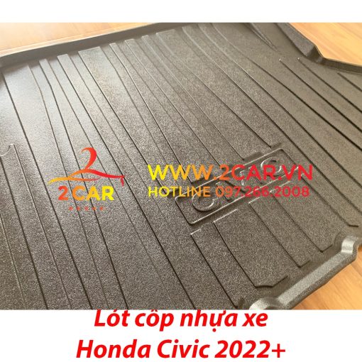 Lót cốp nhựa dẻo xe Honda Civic 2022 2023 cao cấp- Hàng dày dặn - Ảnh 6