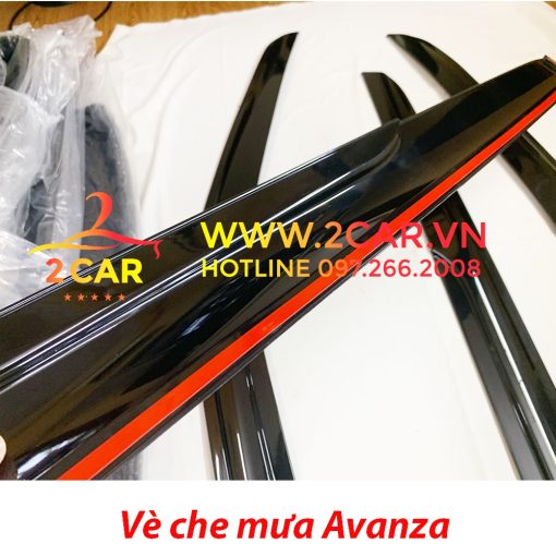 Vè che mưa xe Toyota Avanza 2022 - 2023 Hàng nhựa đen dày cao cấp - Hình ảnh 3
