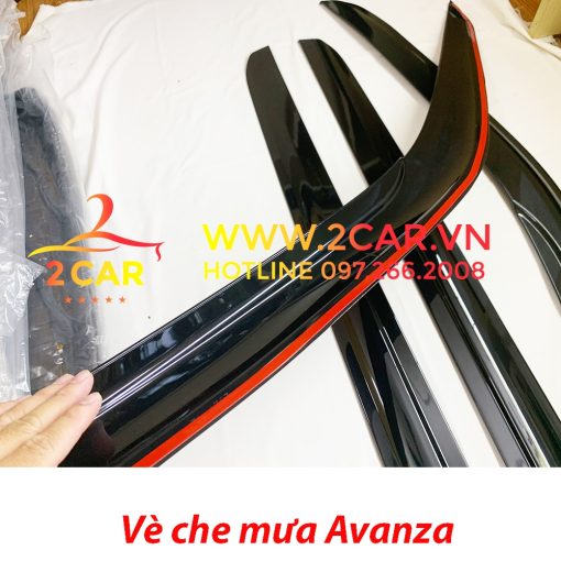 Vè che mưa xe Toyota Avanza 2022 - 2023 Hàng nhựa đen dày cao cấp - Hình ảnh 5