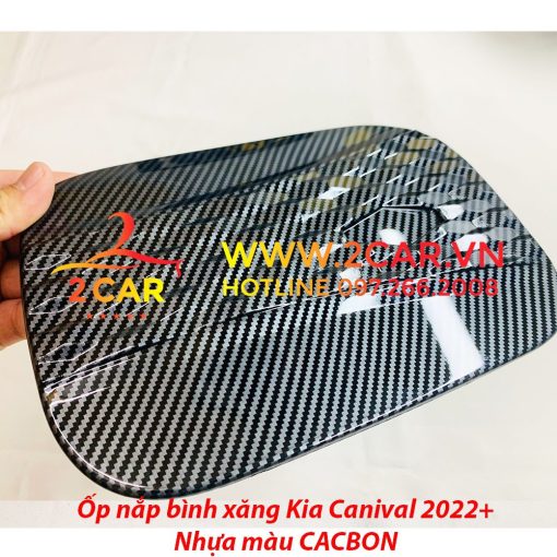 Ốp bậc cửa, nẹp bước chân trong ngoài xe KIA Carnival 2021 - 2022 vân cacbon cao cấp ( Tặng kèm keo 3M) - Hình ảnh 8