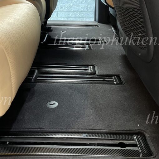 Ốp bảo vệ đường ray trượt ghế carbon cho xe Kia Carnival 2021- 2022- vân cacbon cao cấp - Hình ảnh 5