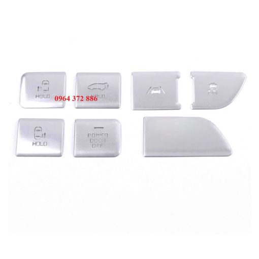 Bộ ốp nút điều khiển trong xe KIA Carnival 2021 - 2022 Full bộ 28 chi tiết nút nhôm mờ hàng xịn, start stop, ốp nội thất - Hình ảnh 6