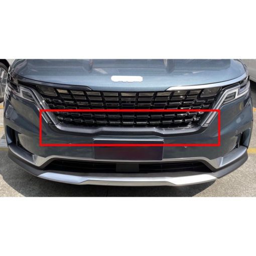 Bộ ốp viền đèn pha, viền ca lăng xe KIA Carnival 2021- 2022 nhựa ABS vân Cacbon cao cấp - Hình ảnh 6