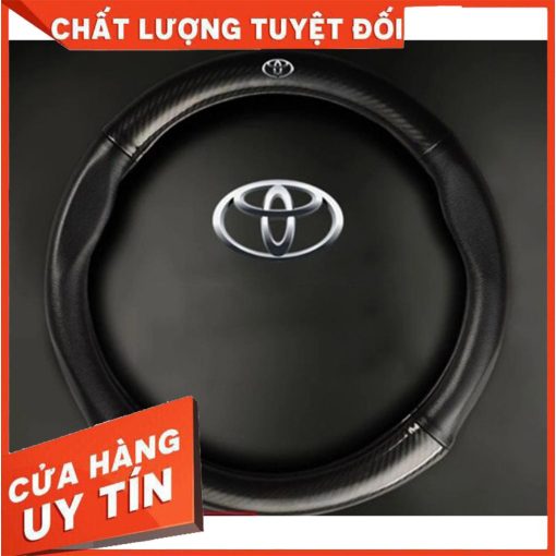 Bọc vô lăng cacbon xe TOYOTA:Vios,Innova,Fortuner,Camry,Altis,Yaris,Prad,Hilux,Avalon,Avanza,Rush,Wigo,Cross,Raize,Veloz