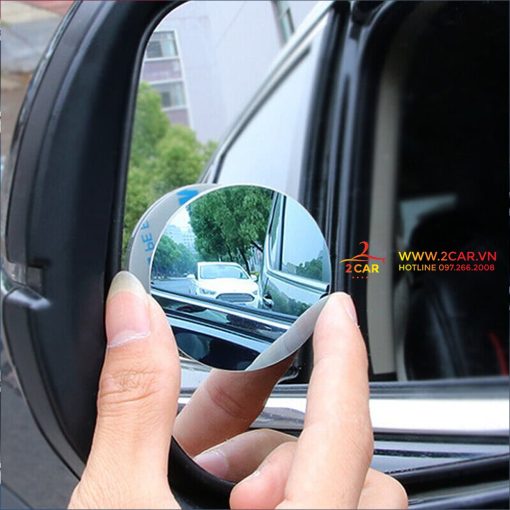 Gương cầu lồi xoay 360 độ, gắn gương chiếu hậu XOÁ ĐIỂM MÙ cho xe ô tô- 1 bộ 2 chiếc - Hình ảnh 3