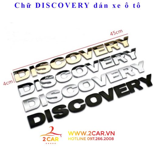 Tem chữ Discovery dán xe, đề can discovery 3D nổi dán xe ô tô - Hình ảnh 2
