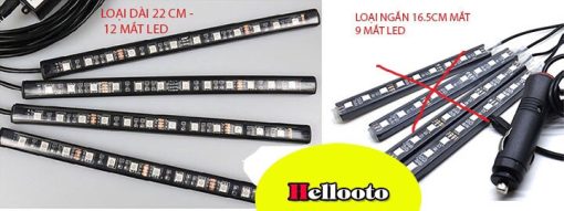 Đèn Led Gầm Ghế 12 Mắt Led Cảm Biến Âm Thanh Có Điều Khiển - Hình ảnh 6