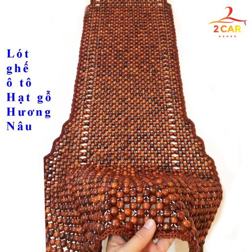 Lót ghế gỗ ô tô hạt gỗ Hương Nâu cao cấp có đan viền cao cấp nhất - Hình ảnh 7