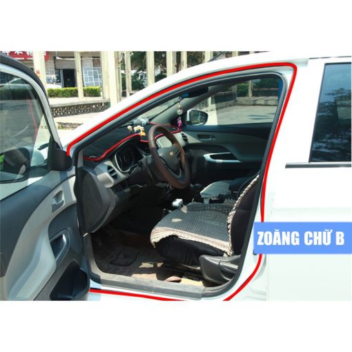 Zoăng cao su dán viền cửa chữ B chống ồn, chống bụi cao cấp cho ô tô, Giá 1 Mét - Hình ảnh 3