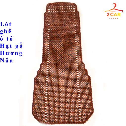Lót ghế gỗ ô tô hạt gỗ Hương Nâu cao cấp có đan viền cao cấp nhất
