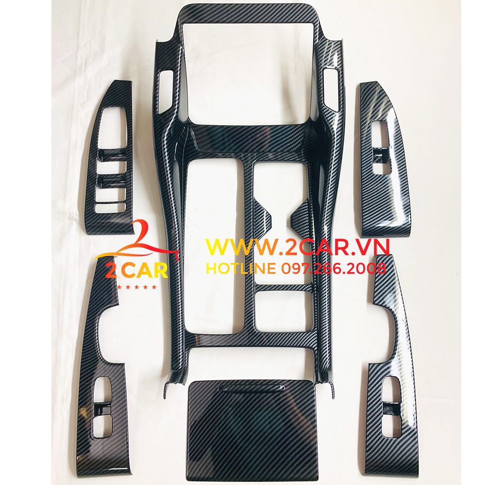 Ốp nội thất carbon xe Kia Sorento 2021, ốp trang trí nội thất Sorento 2021-2023 vân cacbon nhựa cao cấp