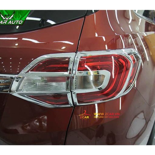 Ốp viền đèn pha, hậu xe Ford Everest 2017-2019, 2020, 2021 Nhựa ABS mạ crom