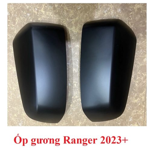 Ốp gương chiếu hậu xe Ford Ranger, Everest đời 2022, 2023 nhựa đen cao cấp- Giá 1 đôi