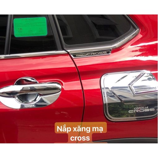 Ốp Nắp Xăng xe Toyota Corolla Cross 2019 2020 2021 2022 Hàng Mạ Crom Cao Cấp