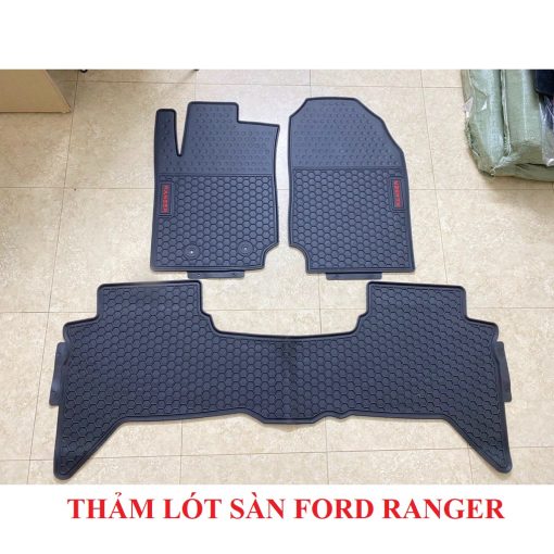 Thảm sàn, lót sàn xe RANGER 2014- 2021 chất liệu cao su đúc không mùi, không thấm nước