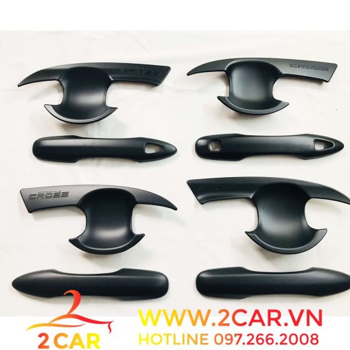 Ốp tay nắm + hõm cửa xe Toyota Cross 2020- 2021- 2022 nhựa đen cao cấp