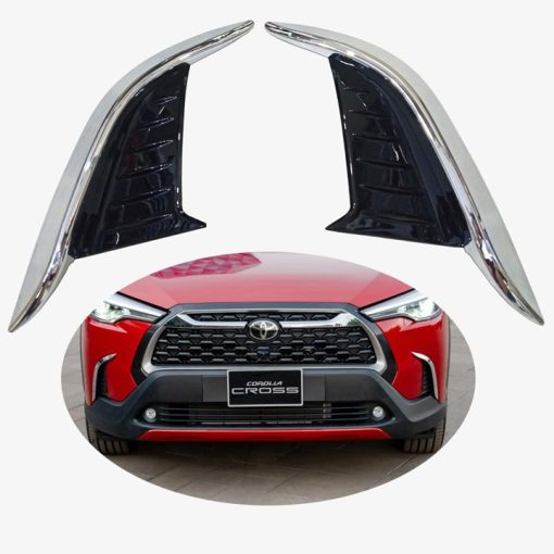 Ốp viền đèn gầm trước, sau xe Toyota Corolla Cross 2020 - 2021 - 2022 - 2 màu xanh - trắng - Hình ảnh 2