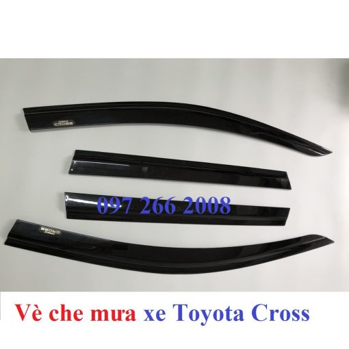 Vè che mưa xe Toyota Corolla Cross 2020 2021 2022 Nhựa đen Thái dày cao cấp