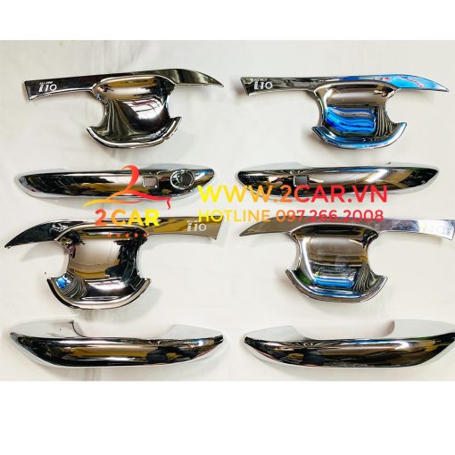 Ốp tay nắm, hõm cửa xe Huyndai I10 2021-2022-2023 from mới, mạ crom cao cấp