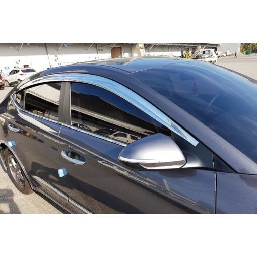 Vè che mưa xe Elantra 2016 - 2021, 2022, 2023 Mạ crom - Mẫu 6 chi tiết Hàng Korea - Giá 1 bộ