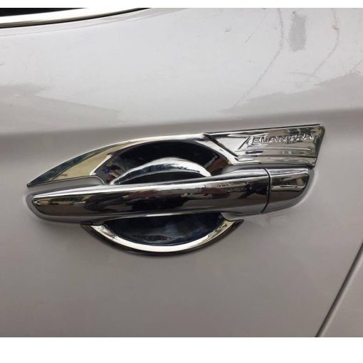 Ốp tay nắm, hõm cánh cửa xe Elantra 2016 2017 2018 2019 2020 2021 mạ crom sáng bóng - Giá 1 bộ