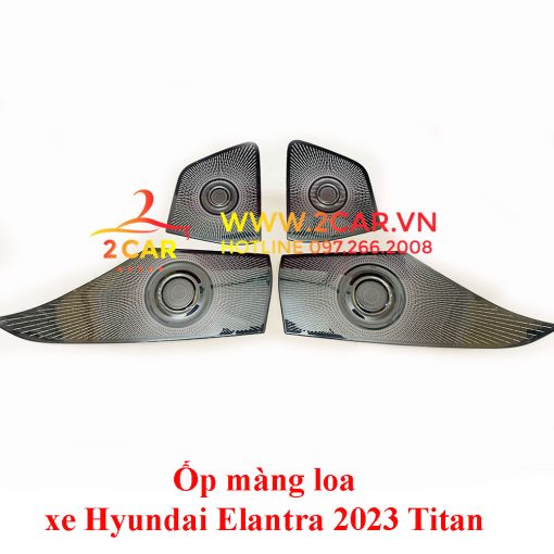 Ốp Tapli, màng loa cánh cửa Xe Elantra 2022, 2023, mẫu Titan cao cấp, sang trọng - Hình ảnh 2
