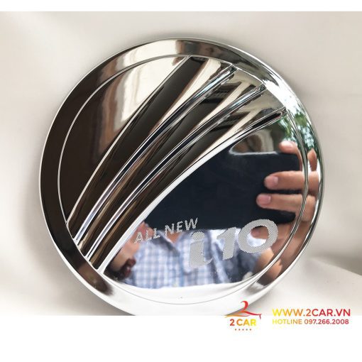 Ốp Nắp Bình Xăng Xe Hyundai i10 Sedan 2014 - 2020 mạ crom cao cấp - Hình ảnh 2