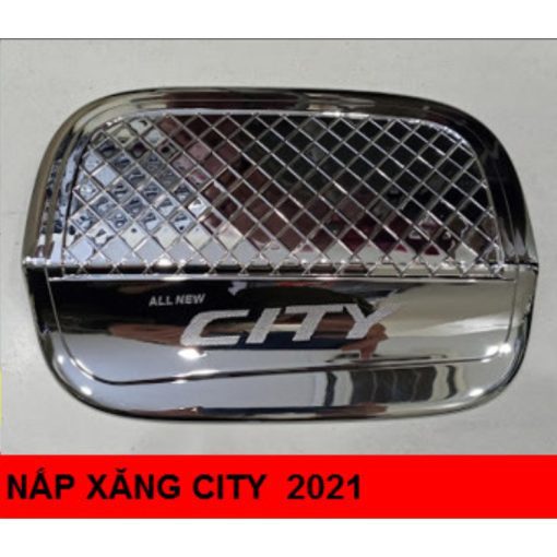Ốp Nắp Bình Xăng xe Honda City 2021- 2022 Mạ Crom Cao Cấp - Hình ảnh 3
