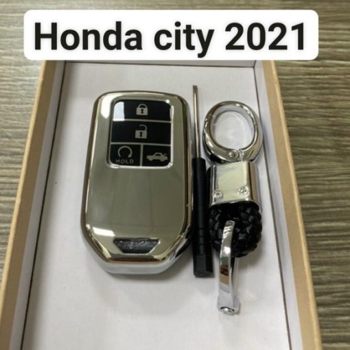 Ốp Chia Khóa Tráng Gương Xe Honda CITY, CIVIC, BRIO, CRV, HRV, Jazz... kèm móc treo - Hình ảnh 3