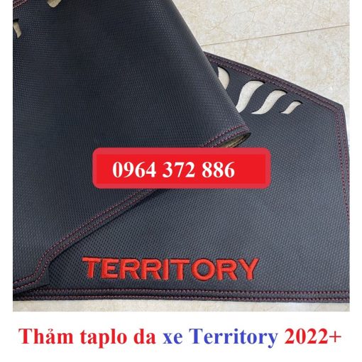 Thảm taplo da carbon xe Ford Territory 2022 2023 màu đen 3 lớp, có đế chống trượt, chống nắng nóng hiệu quả - Hình ảnh 2