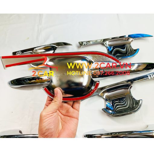 Ốp tay nắm, hõm cửa xe Huyndai I10 2021-2022-2023 from mới, mạ crom cao cấp - Hình ảnh 2