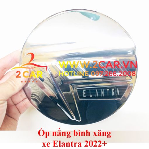 Ốp Nắp Bình Xăng Xe Elantra 2022 2023 mạ Crom cao cấp - Hình ảnh 2