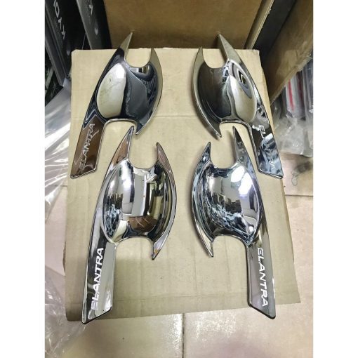 Ốp tay nắm, hõm cánh cửa xe Elantra 2016 2017 2018 2019 2020 2021 mạ crom sáng bóng - Giá 1 bộ - Hình ảnh 2