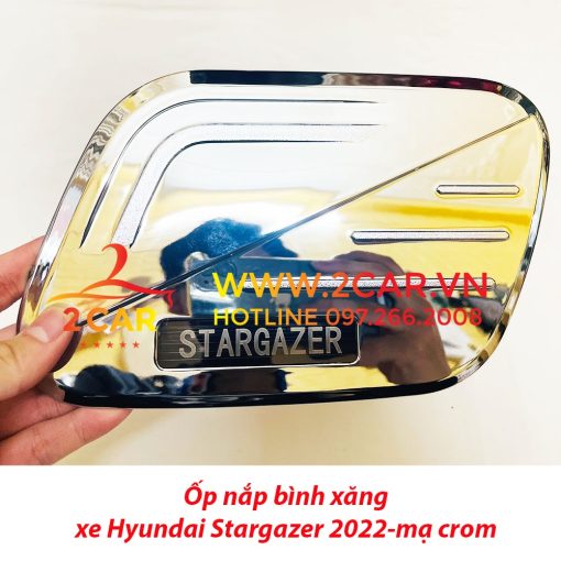 Ốp nắp bình bình xăng xe Stargazer 2022- 2023 mạ crom cao cấp