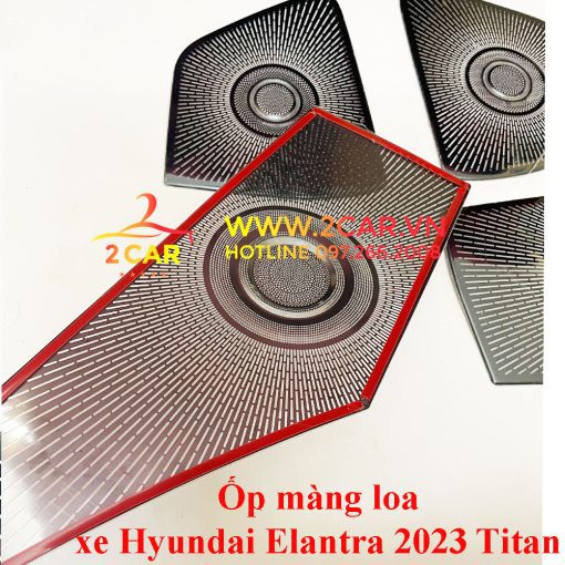 Ốp Tapli, màng loa cánh cửa Xe Elantra 2022, 2023, mẫu Titan cao cấp, sang trọng - Hình ảnh 3