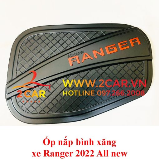 Ốp Nắp Bình Xăng Xe Ford Ranger 2022 2023 Nhựa Đen cao cấp - Hình ảnh 3