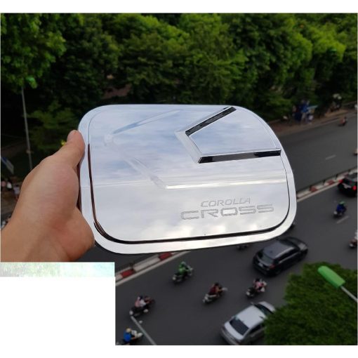 Ốp Nắp Xăng xe Toyota Corolla Cross 2019 2020 2021 2022 Hàng Mạ Crom Cao Cấp - Hình ảnh 4